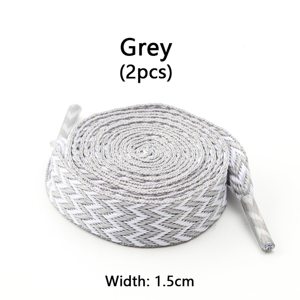 Luxury Wavy Bread Shoe Laces Flat Shoelaces For Sneakers Trend Rope Strings For Stylish Shoes 29