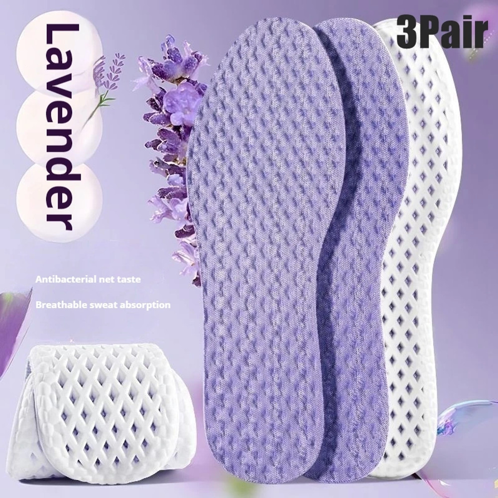 Mens Running Insoles, Breathable Summer Cooling Shoe Pads, Memory Foam Sports Shock Absorbing Soles