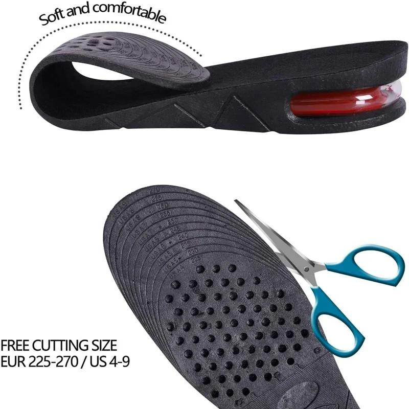 Air Shoe Cushion Height Increase Insoles Adjustable Lift Inserts For Men And Women Invisible CuttoS 3