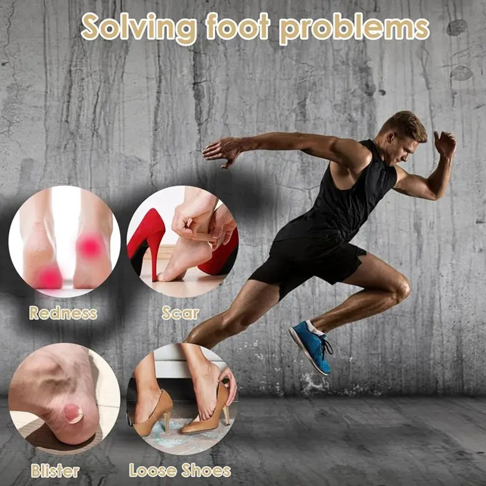 Soft Mesh Heel Pads Sponge Heel Cushion Inserts Heel Protectors For Loose Shoes Comfortable Heel Gr 3