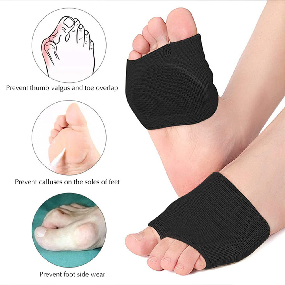 Soft Gel Forefoot Pads For Ball Of Foot Pain Relief Metatarsal Cushion For Women And Men Half Sock  2