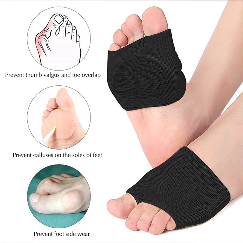 Soft Gel Forefoot Pads For Ball Of Foot Pain Relief Metatarsal Cushion For Women And Men Half Sock  2