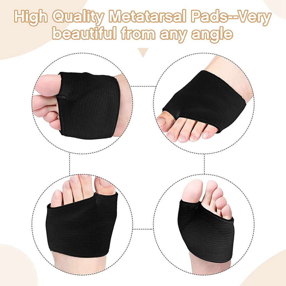 Soft Gel Forefoot Pads For Ball Of Foot Pain Relief Metatarsal Cushion For Women And Men Half Sock  4
