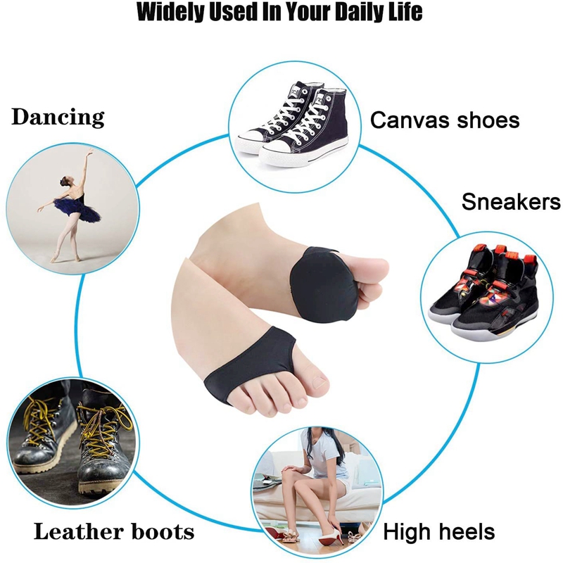 Silicone Insoles For Shoes Forefoot Gel Pads Metatarsal Foot Cushion Womens Breathable Pain Relief  2