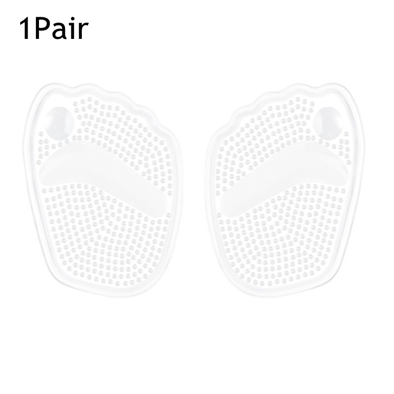 High Heel Silicone Forefoot Pads, Self-adhesive GEL Half Insoles, Anti-slip Shoe Cushion for Women Foot Pain Care