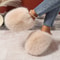 Korean Style Faux Fur Slippers For Women Pure Color Warm House Shoes Indoor Outdoor Flat Non Slip C 5