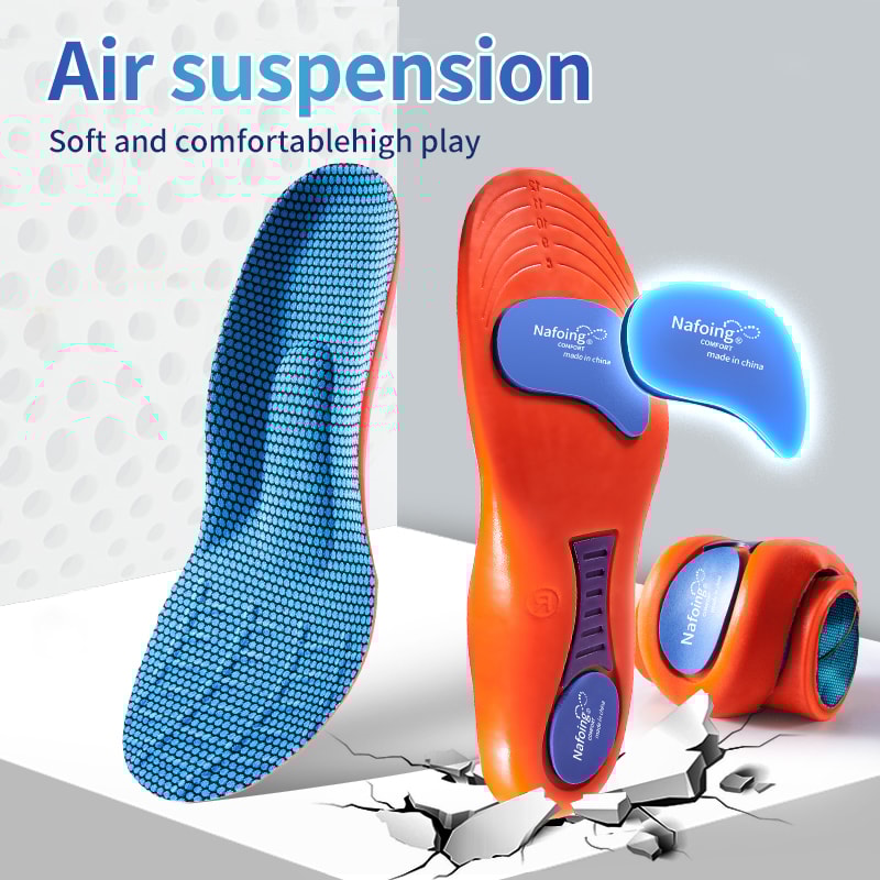 Orthopedic Insoles for Running Shoes, Sports Elasticity Sole Support, Breathable Cushion Insoles for Comfort and Shock