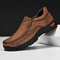 Men Leather Shoes Handmade Casual Loafers Outdoor Slip On Moccasins Non Slip Walking Flats 3