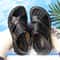Comfortable Mens Leather Sandals, Soft Thick Sole, Non Slip Summer Outdoor Beach Shoes