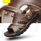 Comfortable Mens Leather Sandals, Soft Thick Sole, Non Slip Summer Outdoor Beach Shoes
