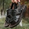Comfortable Mens Leather Sandals, Soft Thick Sole, Non Slip Summer Outdoor Beach Shoes