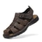 Outdoor Fashion Beach Shoes, Light and Comfortable, First-Layer Cowhide Mens Sports Sandals, Open-Toe Non-Slip Sandals