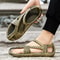 Mens Summer Straw Sandals, Comfortable Flat Casual Flip-flop Shoes, Wear-resistant Outdoor Beach Shoes