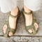 Mens Summer Straw Sandals, Comfortable Flat Casual Flip-flop Shoes, Wear-resistant Outdoor Beach Shoes