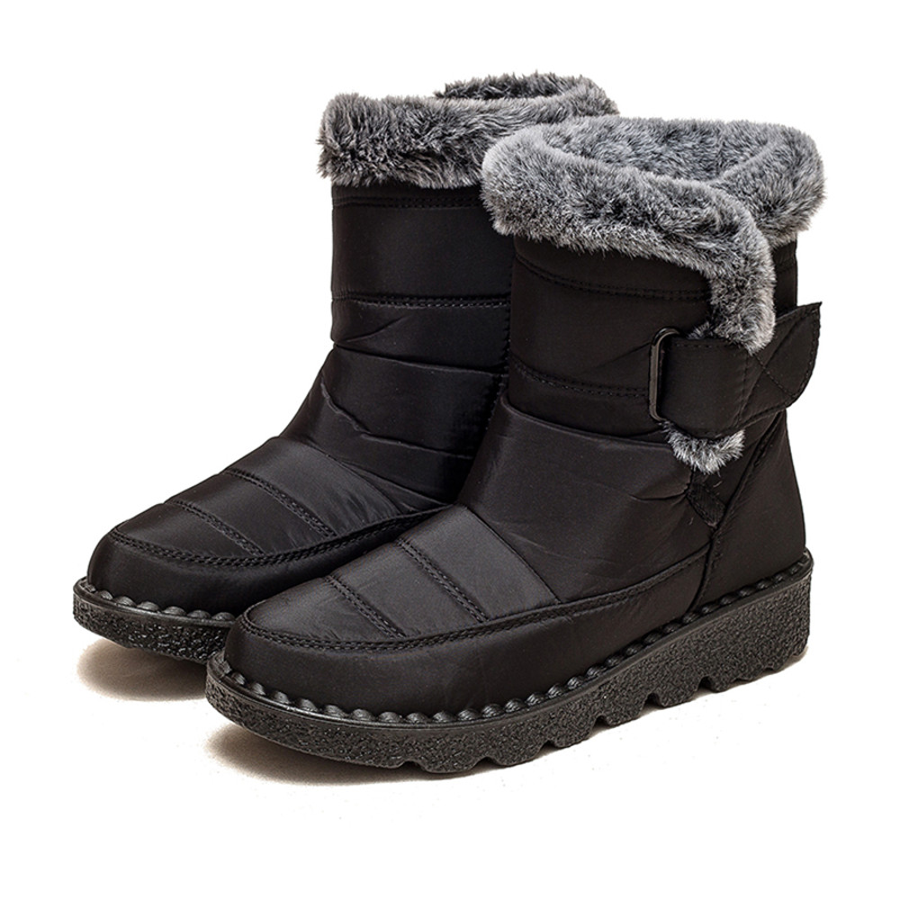 Womens Snow Boots Soft Ankle Platform Shoes Waterproof Winter Boots Solid Women Shoes 5