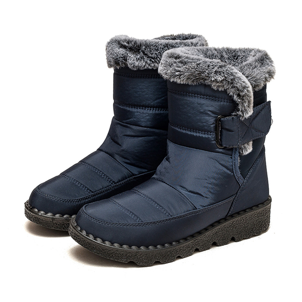 Womens Snow Boots Soft Ankle Platform Shoes Waterproof Winter Boots Solid Women Shoes 6