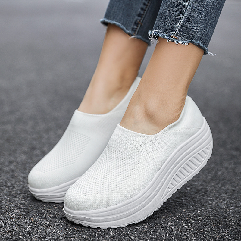 Women Shoes Chunky Sneakers Platform Trainers Slip On Sneakers Outdoor Shoes Ladies Loafers 1