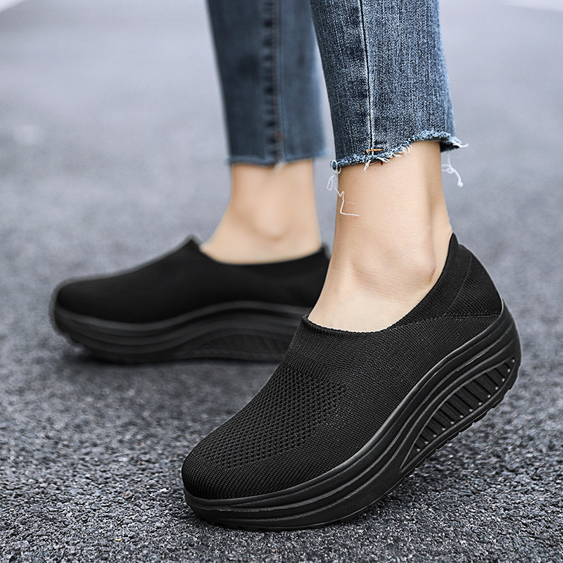 Women Shoes Chunky Sneakers Platform Trainers Slip On Sneakers Outdoor Shoes Ladies Loafers 4