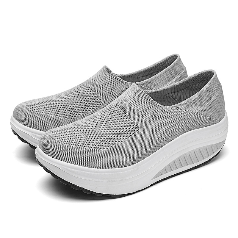 Women Shoes Chunky Sneakers Platform Trainers Slip On Sneakers Outdoor Shoes Ladies Loafers 6