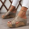 Womens Wedge Walking Shoes Summer Sandals Fashion Casual Shoes Outdoor Soft Footwear Heels 1