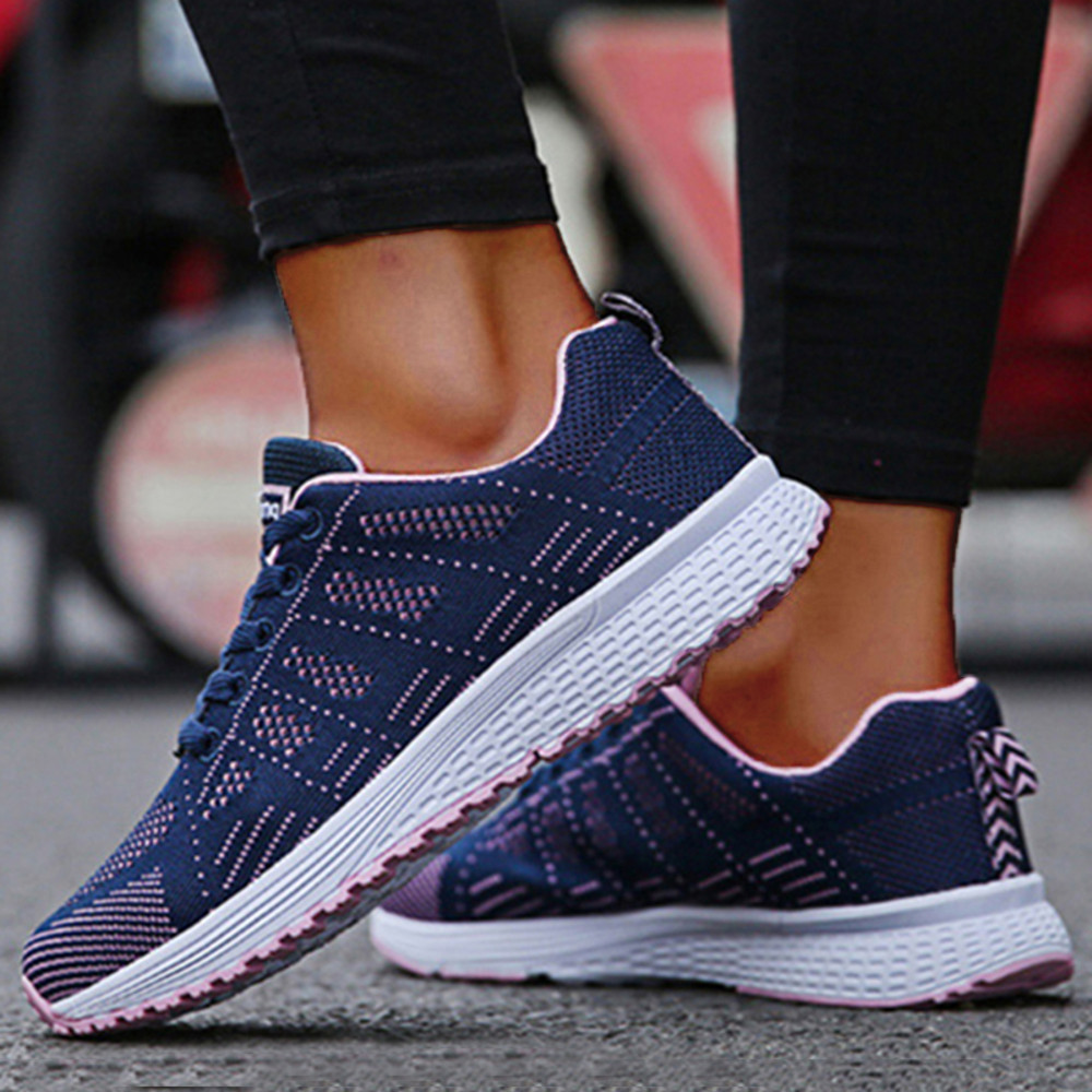 Womens Sneakers Casual New Fashion Plus Size Shoes Lace Up Trainers Female Sneakers Tenis Feminino 3