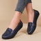 Fashion Wedge Leather Flats Women Slip On Comfortable Shoes Nurse Moccasins Outdoor Plus Size Casua 1