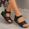 Retro Wedge Sandals For Women Soft Summer Party Shoes Comfortable Ladies Walking Sandals 4