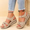 Elegant Women Sandals Summer Shoes Woman Ladies Wedge Sandals Outdoor Party Shoes Comfortable Femal 2