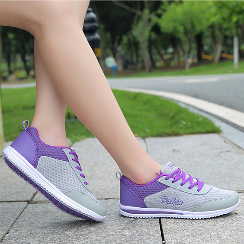 Fashion Womens Sneakers Lightweight Mesh Shoes Comfortable Lace Up Tenis Stylish Summer Designer Sn 6
