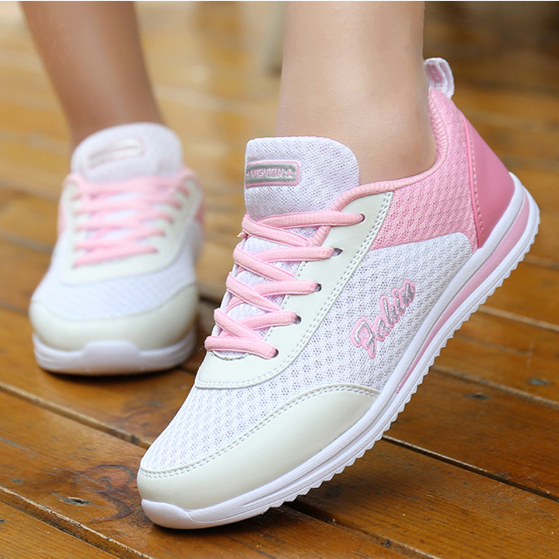 Fashion Womens Sneakers Lightweight Mesh Shoes Comfortable Lace Up Tenis Stylish Summer Designer Sn 7