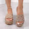 Summer Women Shoes, Floral Platform Slippers for Ladies, Designer Flat Beach Sandals, Outdoor Casual Slip-On Shoes