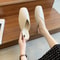 Elegant Summer Women Mules Square Closed Toe Flat Leather Slippers Casual Black White Slides For La 0