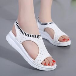 ladies walking shoes, breathable summer sandals, wedge heels, comfortable women sandal shoes for shopping and daily wear
