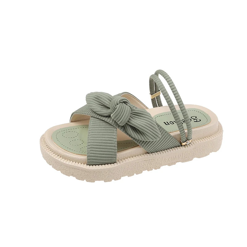 Summer Fairy Style Sandal For Women Fashion Student Platform Flats Roman Lady Cute Slippers 6