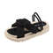 Summer Fairy Style Sandal For Women Fashion Student Platform Flats Roman Lady Cute Slippers 7