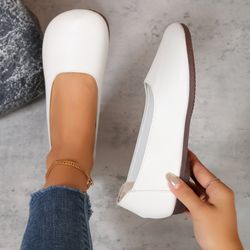 soft soled round toe bean shoes, comfortable flat sole women shoes, large size casual single shoes for elderly and every