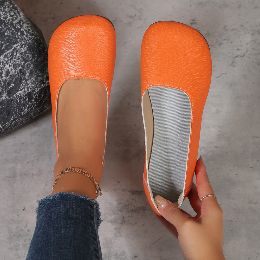 Soft Soled Round Toe Bean Shoes Comfortable Flat Sole Women Shoes Large Size Casual Single Shoes Fo 7