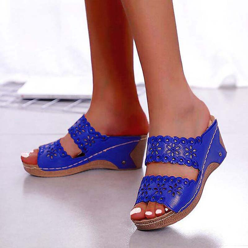 Platform Shoes Woman Summer Sandals Shoes Women Slip On Walking Shoes Wedge Womens Sandals Retro Wo 4