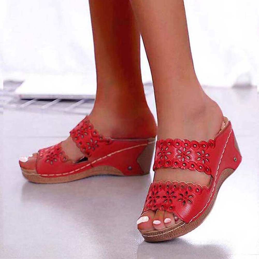Platform Shoes Woman Summer Sandals Shoes Women Slip On Walking Shoes Wedge Womens Sandals Retro Wo 8