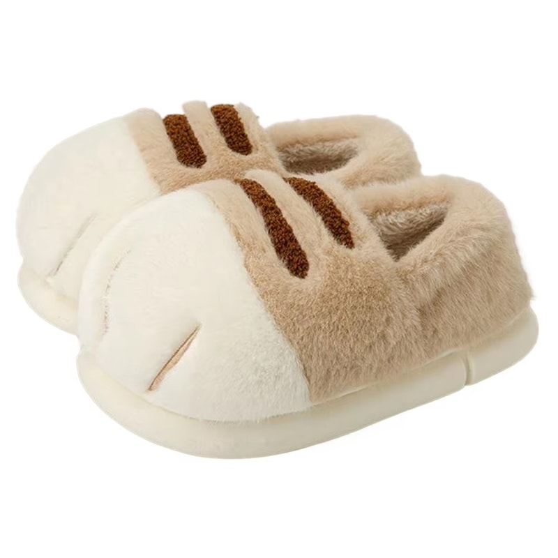 Womens Adorable Kitty Claw Slippers Warm Furry Mules NonSlip Fluffy Slides Cat Outdoor Fashion Home 12