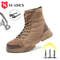 Mens Steel Toe Work Boots Indestructible Safety Boots Durable Desert Work Shoes 0