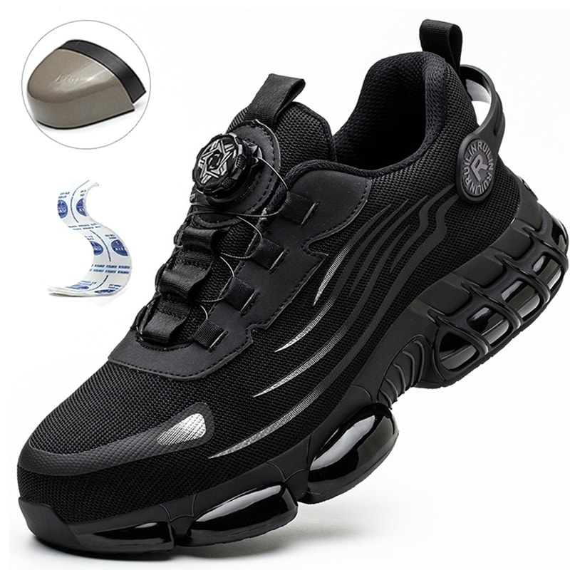 Fashion Men Safety Sport Shoes Antismash Antipuncture Security Protective Boots Rotating Button Saf 7