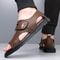 New Roman Sandals for Men, Comfortable Leather Beach Shoes, Soft Bottom Casual Shoes for Men