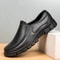 Mens Fashion Leather Casual Shoes Waterproof Driving Loafers Nonslip EVA Chef Shoes Comfort Soft So 0