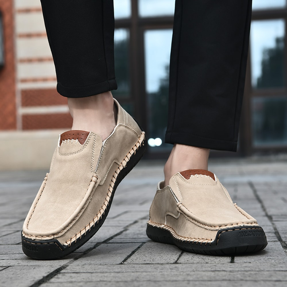 Casual Comfortable Slip On Loafers Handmade Leather Men Shoes Men Leather Shoes Flats Moccasins Wal 1