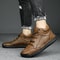 Breathable Casual Leather Shoes Men Handmade Autumn Outdoor Design Sneakers Ankle Boots for Men