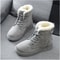 New Autumn And Winter Fashion Womens Short Boots Casual Comfortable Plus Velvet Warm Solid Color Cr 0
