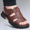 Mens Casual Summer Sandals Adjustable Solid Color Shoes With Durable Rubber Sole Breathable PU For 4