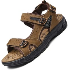 genuine leather sandals men summer outdoor casual lightweight fashion
