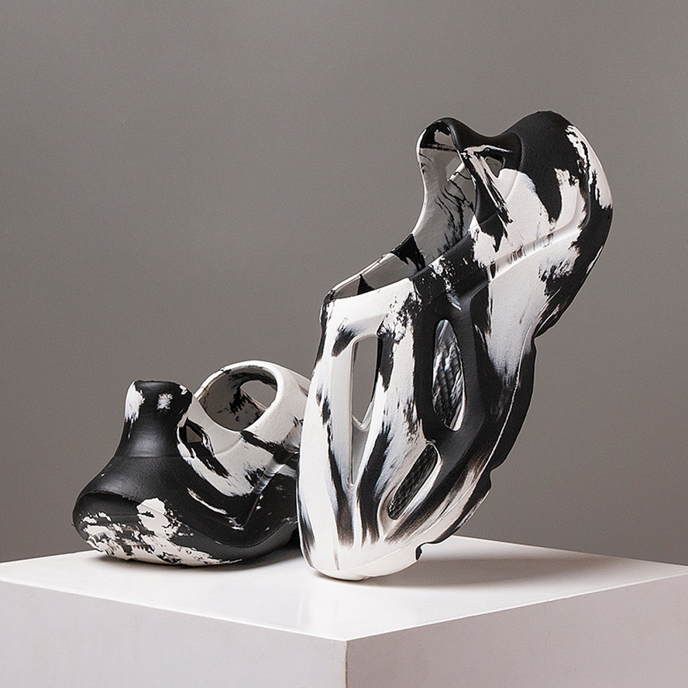 Personalized Lace Up Beach Shoes For Men And Women Summer Anti Slip Designer Dyeing Hollow Outdoor 1